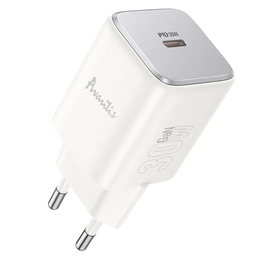 Avantis A897 GaN PD 30W Wall Charger — White