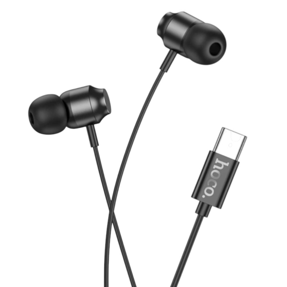 Hoco M122 Type-C Wired Earphones — Black